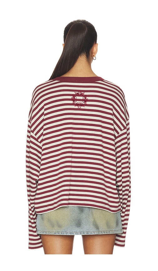  Boys Lie Langärmeliges Shirt Starlight Boyfriend In Burgundy. Größe S/m. Also In L/xl. 