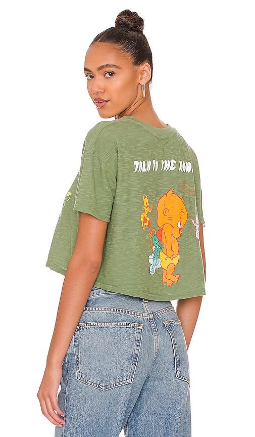 Boys Lie Talk To The Hand Slub Tee in Green
