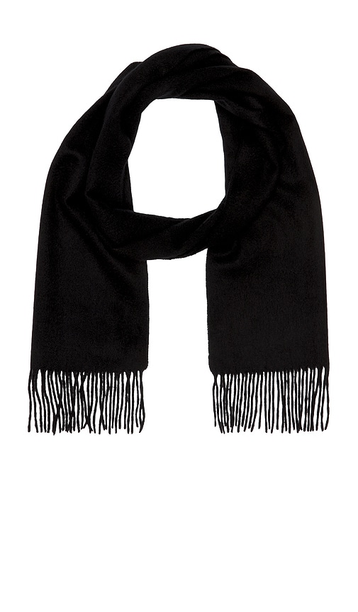 Shop Beams Cashmere Scarf Solid In Black