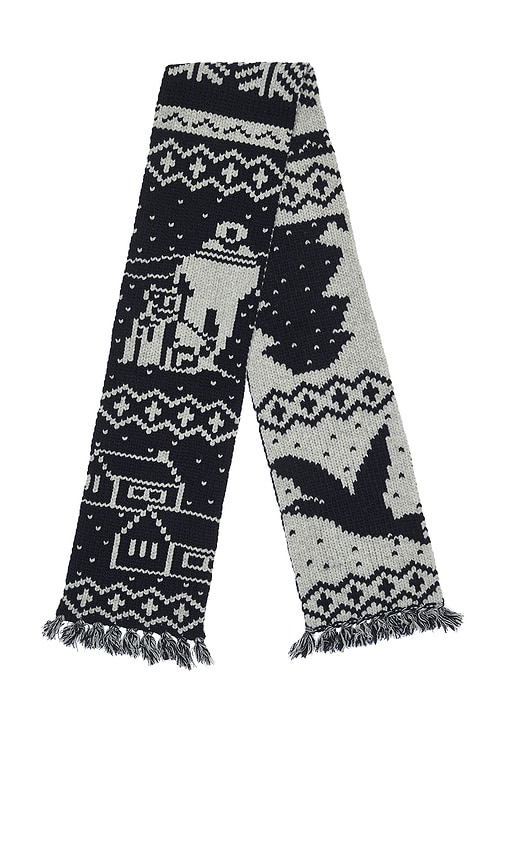 Beams Muffler Jacquard Nordic Pattern Scarf In Multi