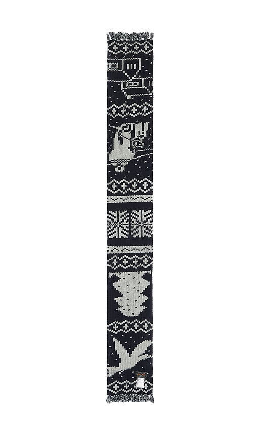 Beams Muffler Jacquard Nordic Pattern Scarf In Multi