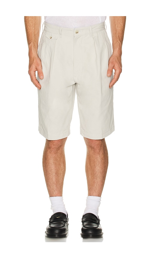 Beams Plus 2 Pleats Shorts Twill Bio Washed
