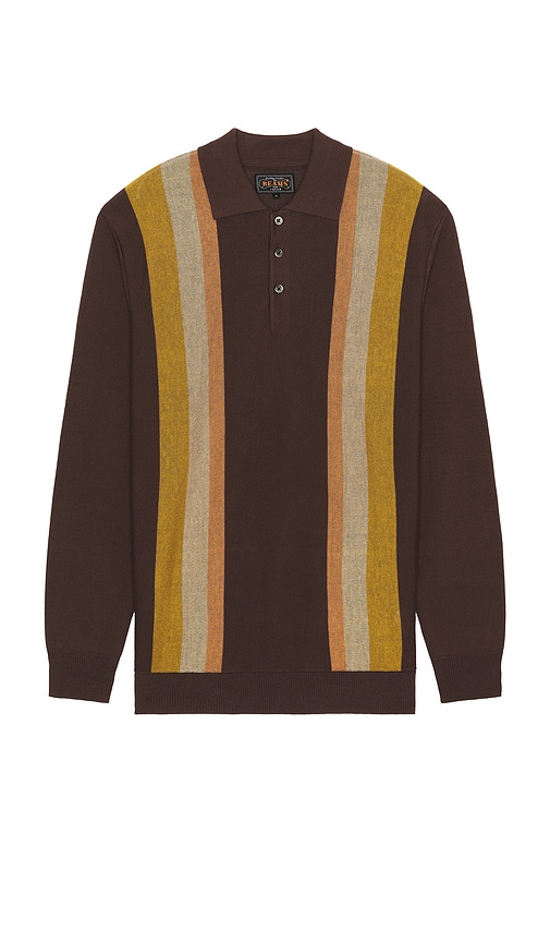Knit Polo Stripe Argyle in . Size M, S, XL - Beams Plus - Modalova