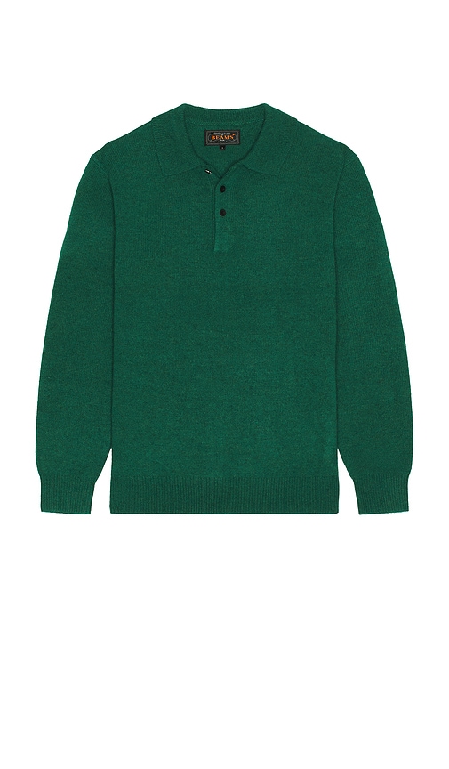 Beams Knit Polo 9g In Green