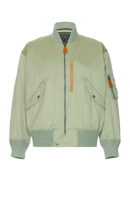 Shop Beams Mil Flight Blouson In 天蓝