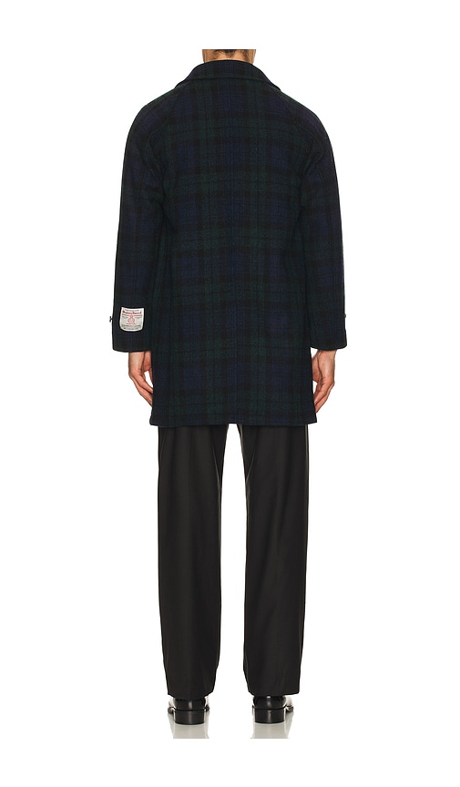 Beams Bal Collar Coat Harris Tweed In Black