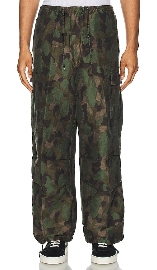 Beams Plus Mil Over 6 Pocket Camo Pant in Olive