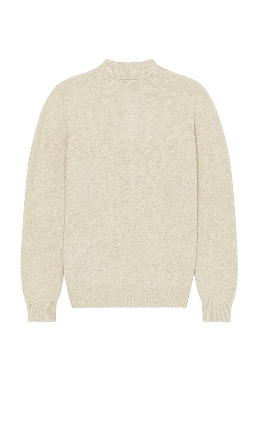 Shop Beams Knit Polo 9g Sweater In 베이지