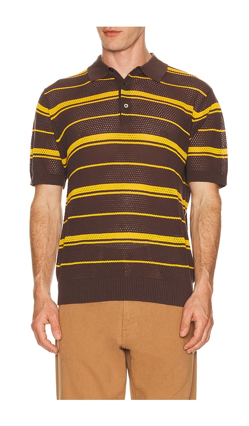 Beams Plus Mesh Polo Stripe