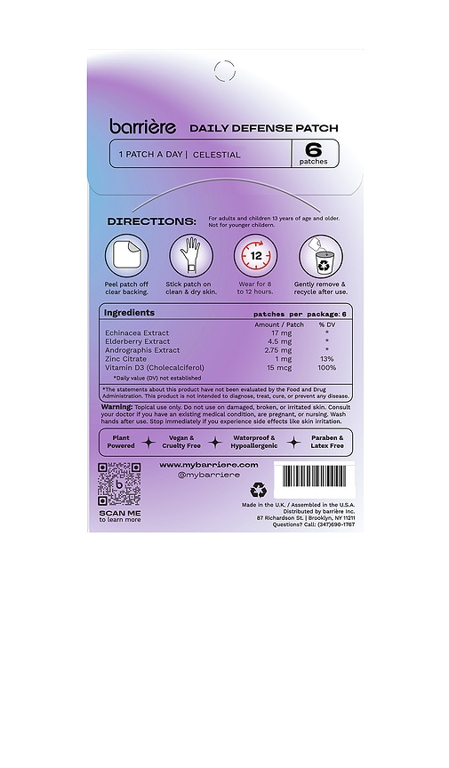 Barrière Daily Defense Patch 6 Pack In Blue