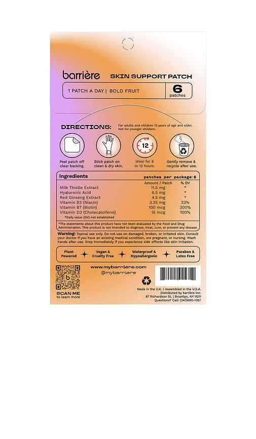 Barrière Skin Support Patch 6 Pack