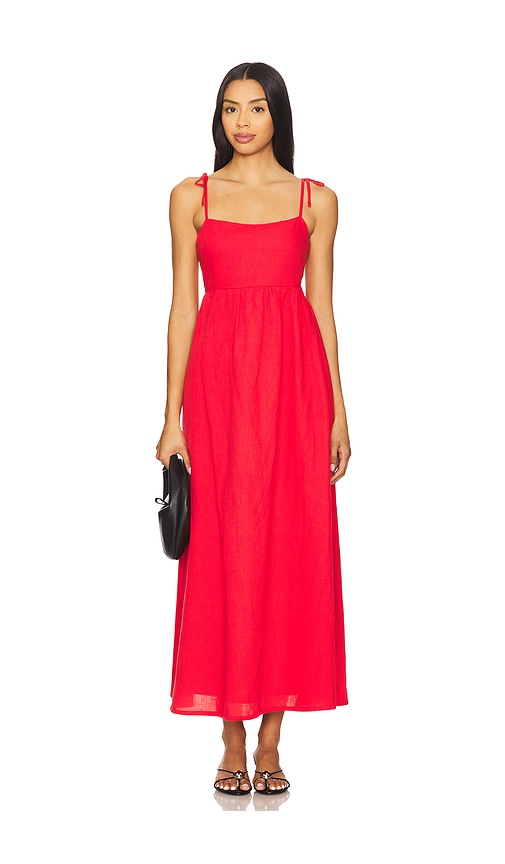 BEACH RIOT Valory Maxi Dress in Red