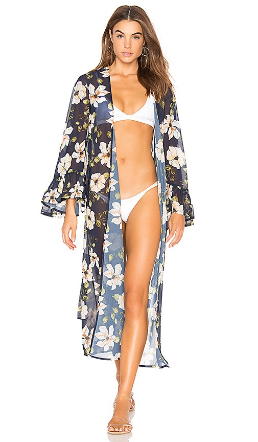 Beach Riot X Stone Cold Fox Anna Dress In Navy Floral Revolve