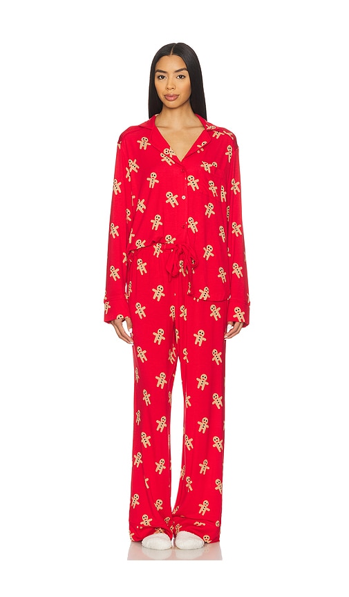 Beach Riot Livy & Connie Pajama Set In Brown