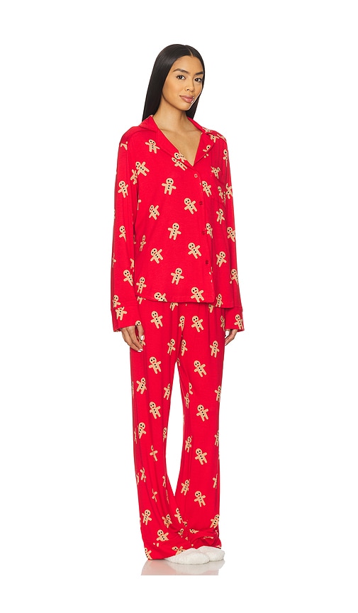 Beach Riot Livy & Connie Pajama Set In Red