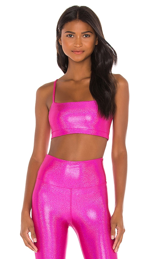 MetaParty Vibes Pink Padded Sports Bra – Bleace