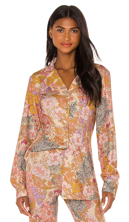 BEACH RIOT X REVOLVE Mary Blouse in Harvest Gold Paisley | REVOLVE