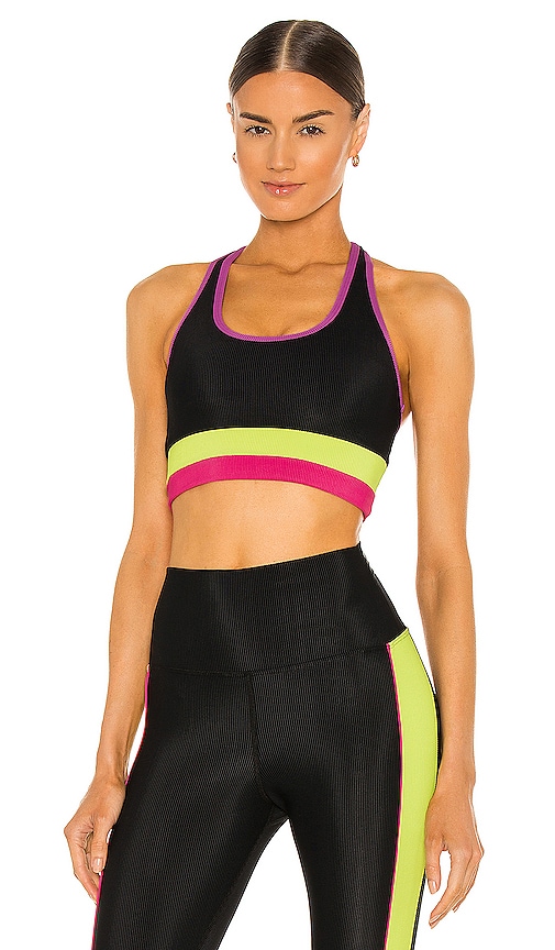 BEACH RIOT Marianne Sports Bra in Black Multi