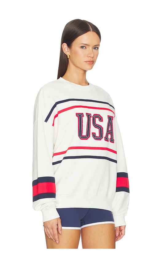 Beach Riot Devyn Oversized Usa Sweatshirt In Multi