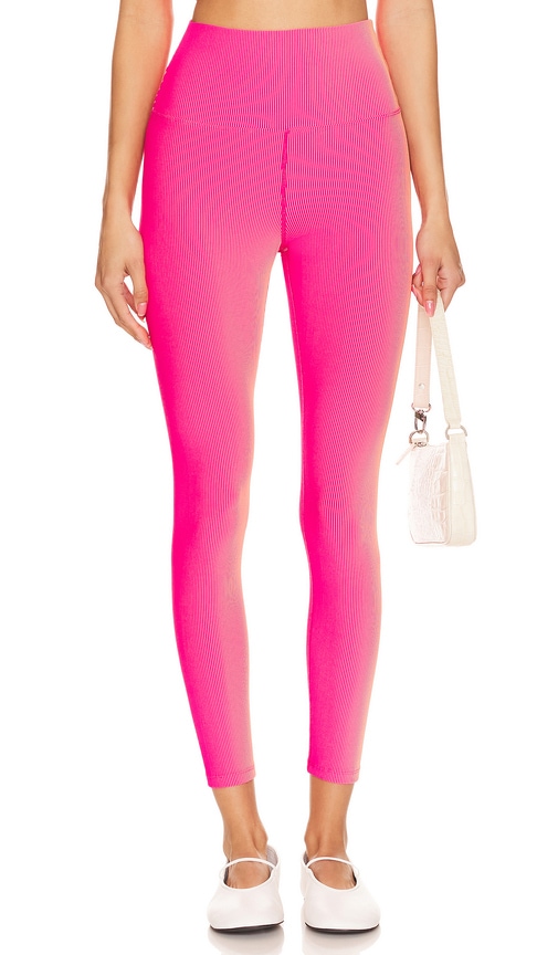 Shop Beach Riot Tayler Cropped Legging In Sunset Two Tone Rib
