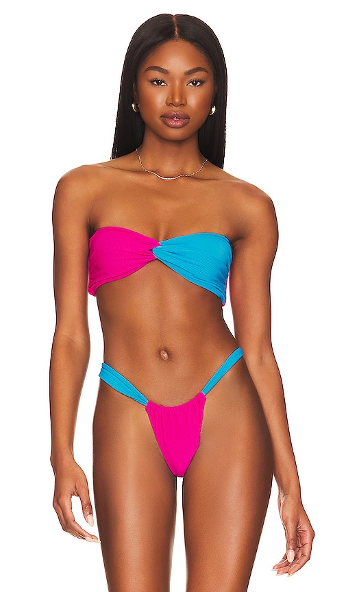 Indah Candy Triangle Bikini Top in Rouge