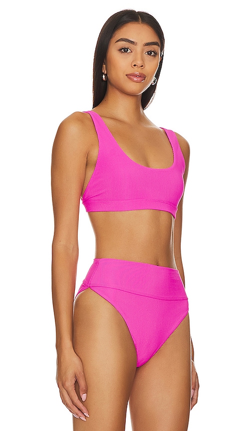 Shop Beach Riot X Revolve Peyton Bikini Top In Ultra Pink