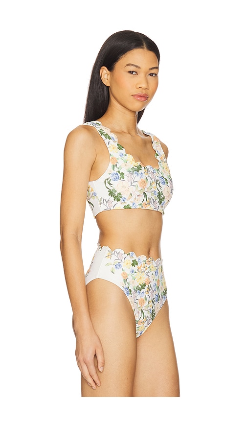 Beach Riot Madison Bikini Top In Buttercream Bloom