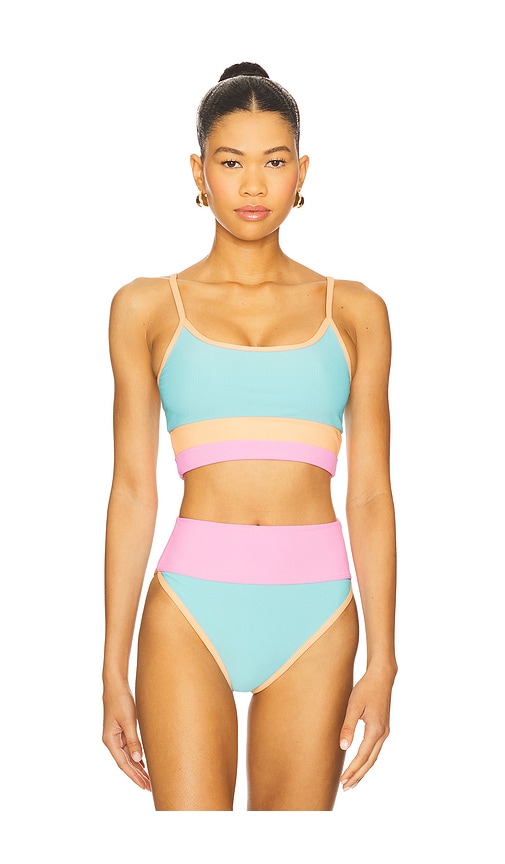 Eva Bikini Top in Crush Colorblock