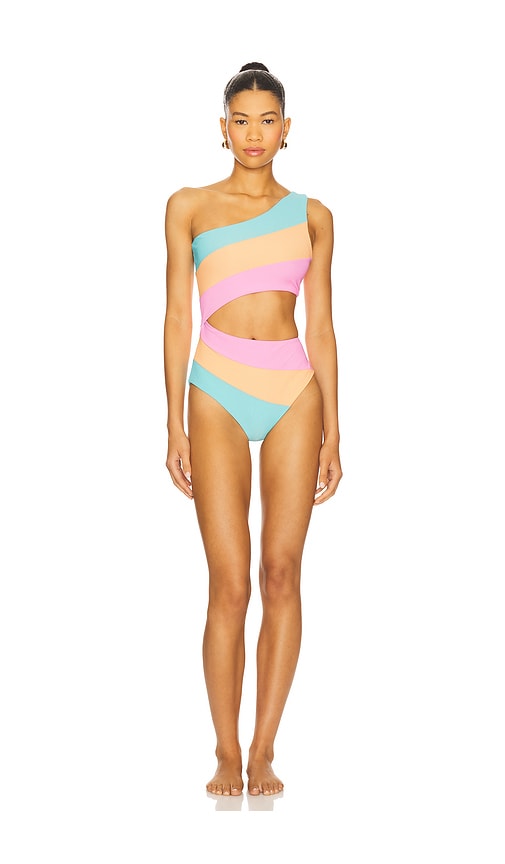 Joyce One Piece Swimsuit in Crush Colorblock