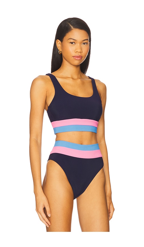 Beach Riot Mackenzie Colorblock Bikini Top In Multi