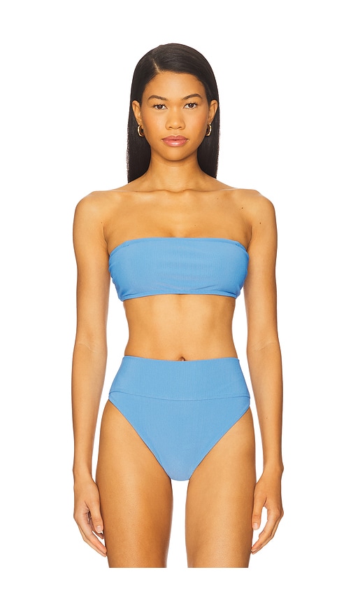 Beach Riot Kelsey Bikini Top In Blue
