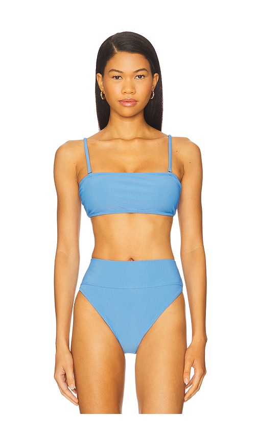 Beach Riot Kelsey Bikini Top In Blue