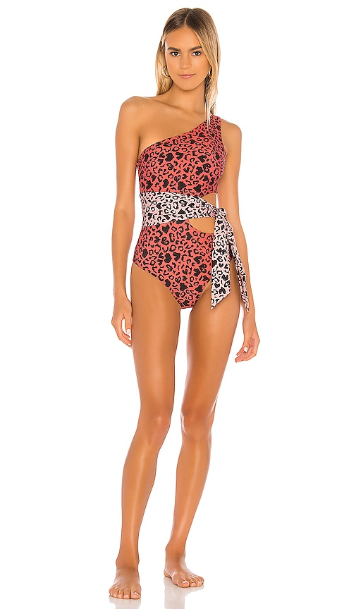 Beach Riot Rae One Piece In Baby Pink Love Red Revolve