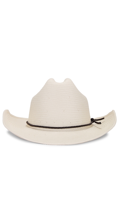 Shop Brixton Range Straw Cowboy Hat In White