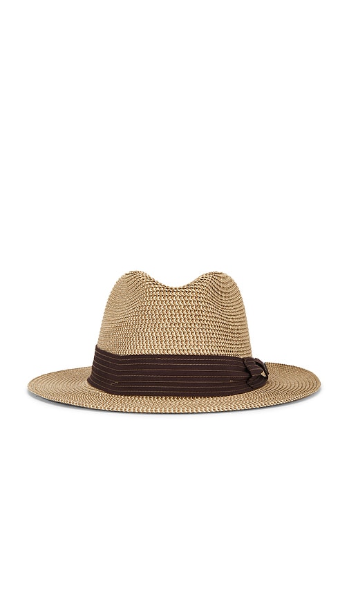 Brixton Roma Straw Packable Fedora Hat