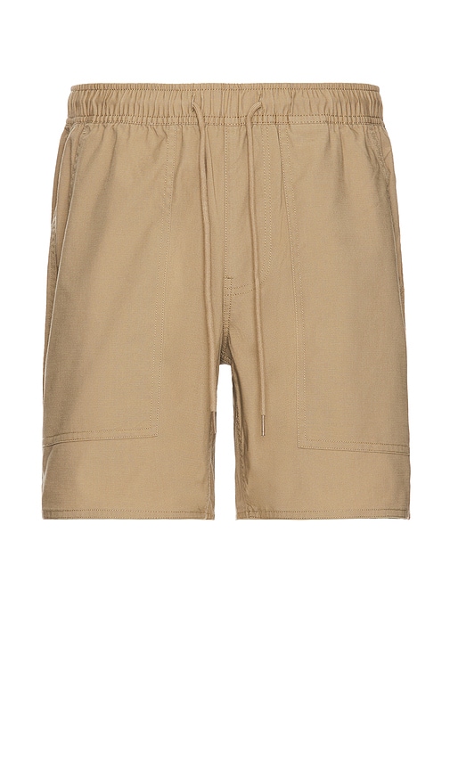 Shop Brixton Everyday Coolmax Short In Beige