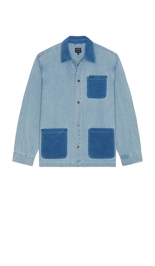 Herringbone Lightweight Chore Coat in Blue. - size XL/1X (also in L)