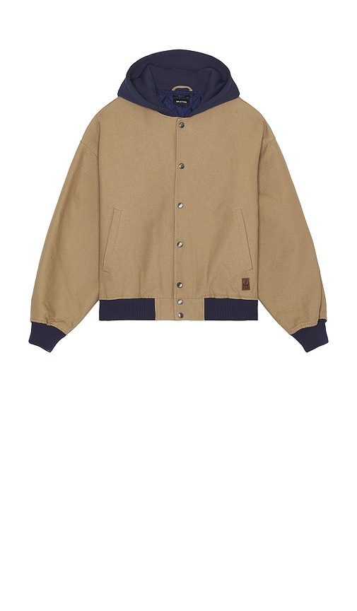 Canvas Hooded Bomber Jacket in Beige. - size L (also in M, S) - Brixton - Modalova