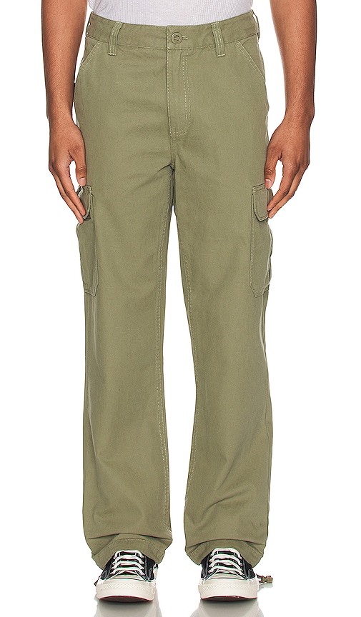 Brixton Waypoint Cargo Trousers In Olive Surplus
