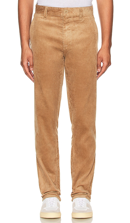 Brixton Choice Chino Regular Pant in khaki cord