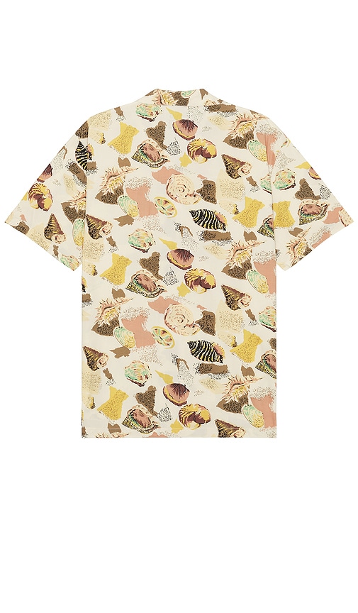 Shop Brixton Bunker Reserve Short Sleeve Camp Collar Shirt In Multi Color Shell