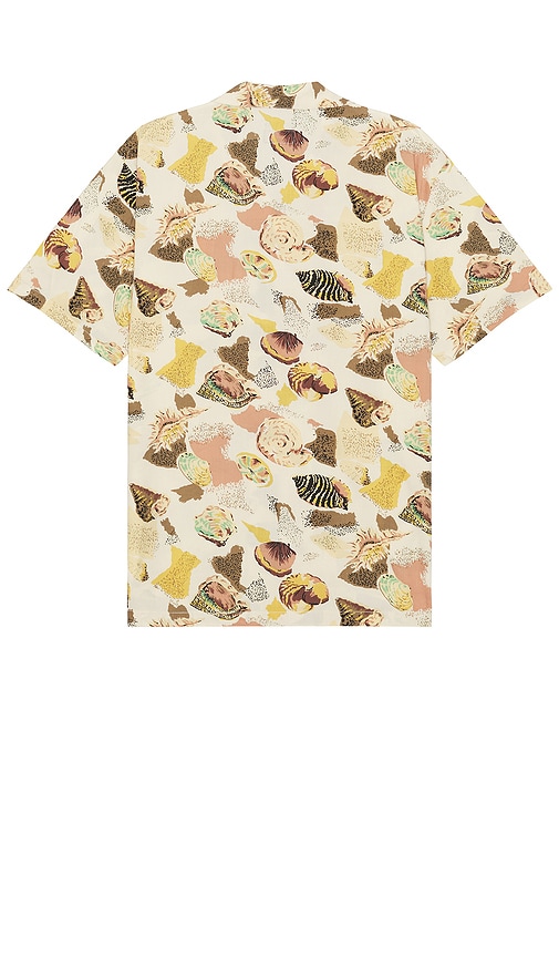 Shop Brixton Bunker Reserve Short Sleeve Camp Collar Shirt In Multi Color Shell