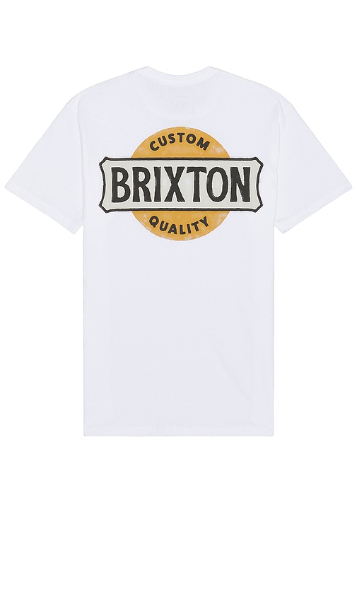 Shop Brixton Wendall Short Sleeve Tailored Tee In 白色