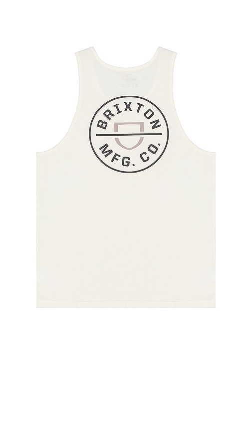 Shop Brixton Crest Tank Top In 米白&黑色