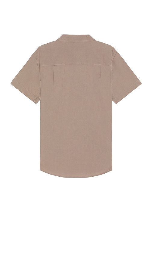 Shop Brixton Charter Sol Wash Short Sleeve Shirt In Cinder Grey Sol Wash