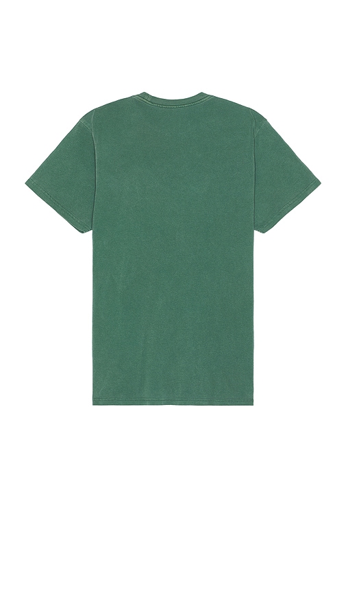 Shop Brixton Gustin Short Sleeve Tailored Tee In Trekking Green Worn Wash