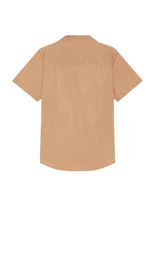 Shop Brixton Charter Shirt In Burro Brown Sol Wash