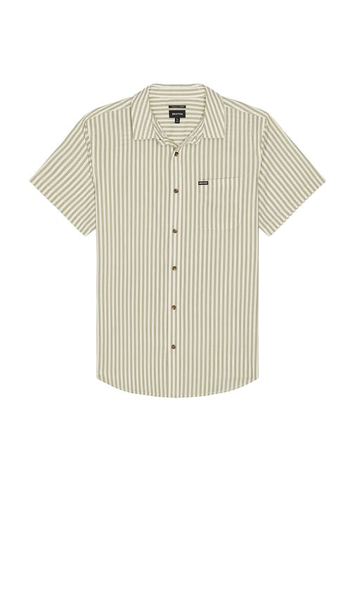 Charter Print Short Sleeve Shirt in White. - size XL/1X (also in L, M, S)