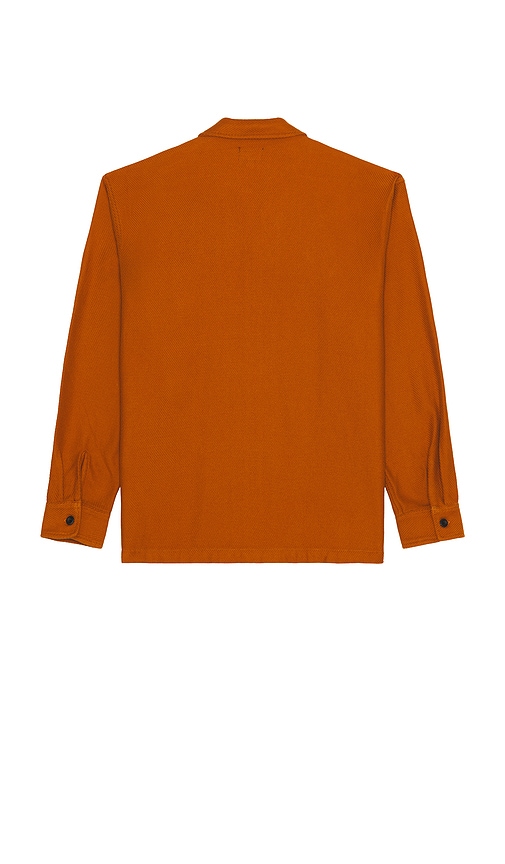 Brixton Union Full Zip Flannel Shirt In Orange