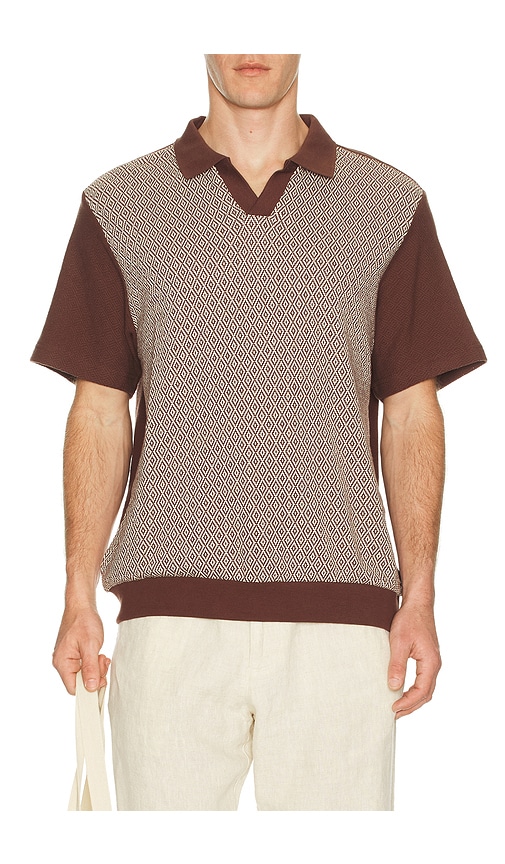 Brixton Theo Jacquard Short Sleeve Polo
